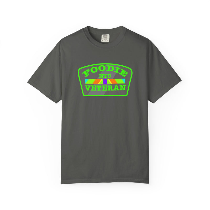 L.O.E.F Foodie Veteran NYC Unisex Tee Shirt (Neon Green)
