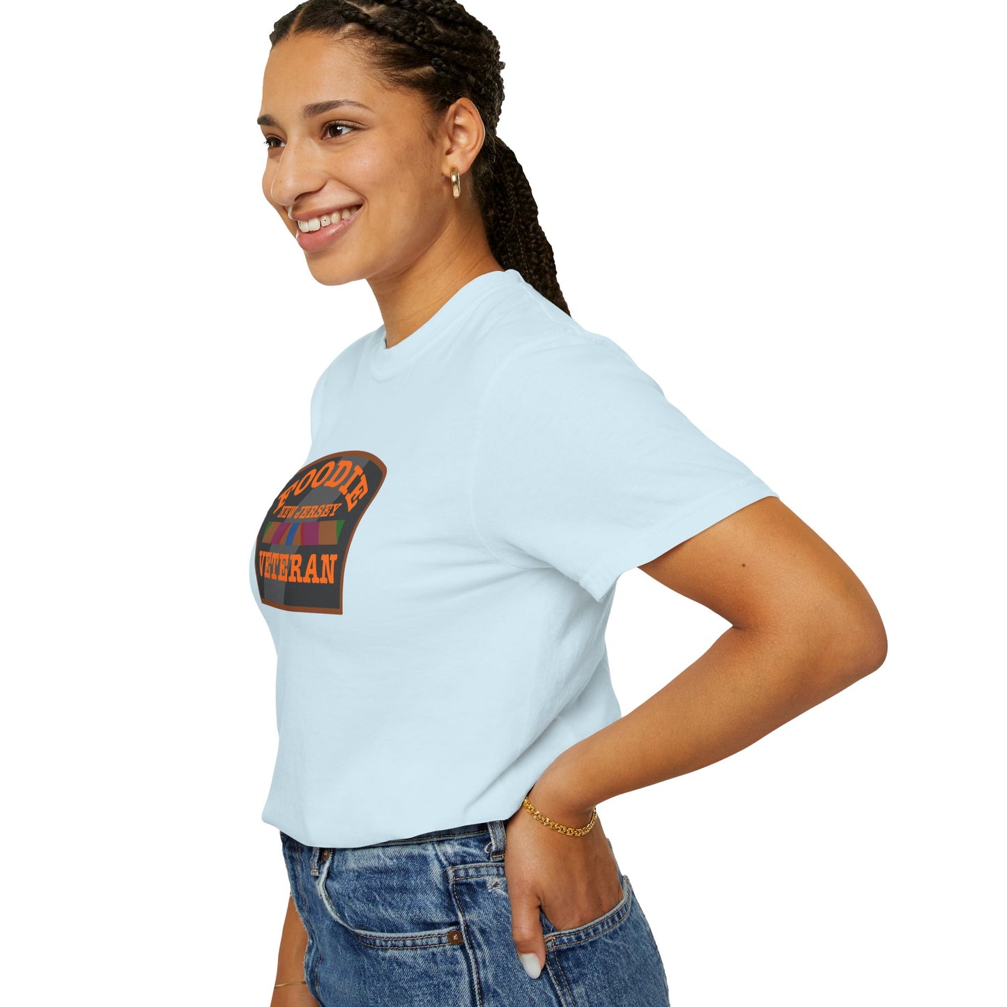 L.O.E.F Foodie Veteran NEW JERSEY Unisex Tee Shirt (Orange)