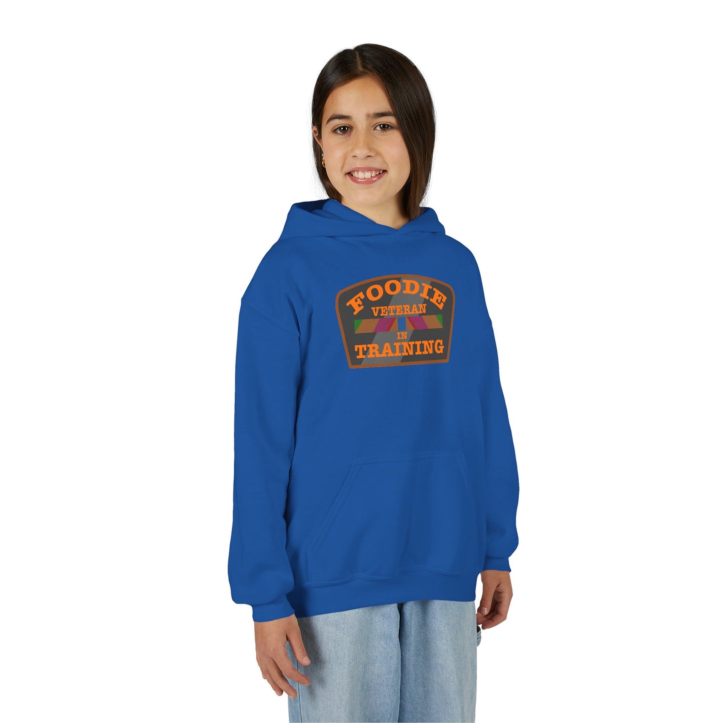 L.O.E.F Foodie Veteran In Training Kids Hoodie (Orange)