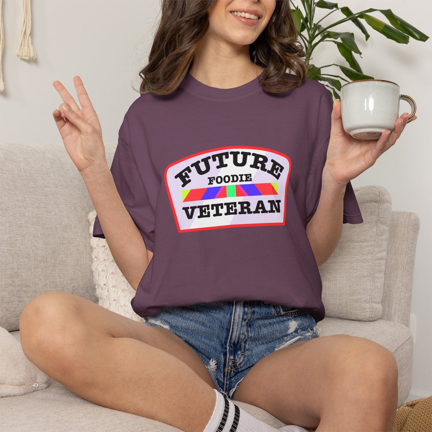 L.O.E.F Future Foodie Veteran Unisex Tee Shirt (Soft Pink)