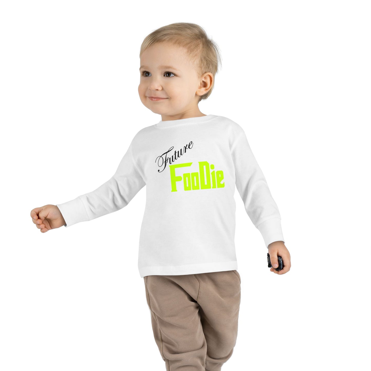 L.O.E.F Future Foodie Toddler Long Sleeve Tee (Neon Yellow)