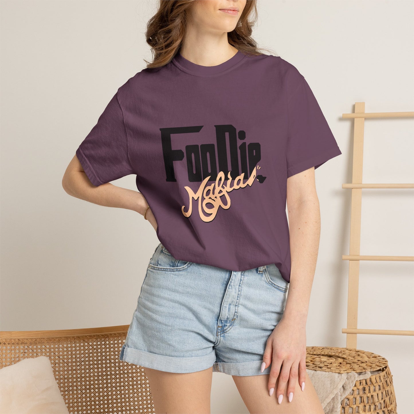L.O.E.F Foodie Mafia Unisex Tee Shirt (Soft Yellow)