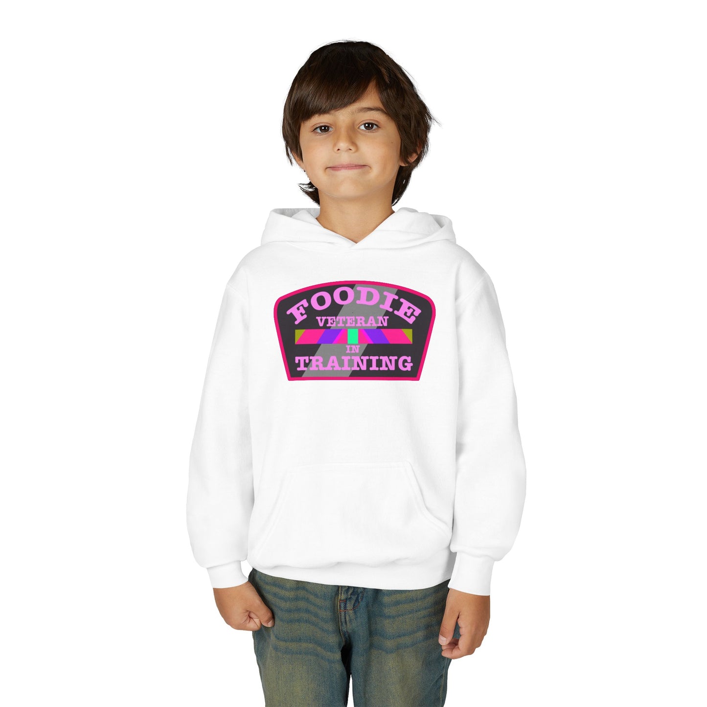 L.O.E.F Foodie Veteran In Training Youth Hoodie (Pink)