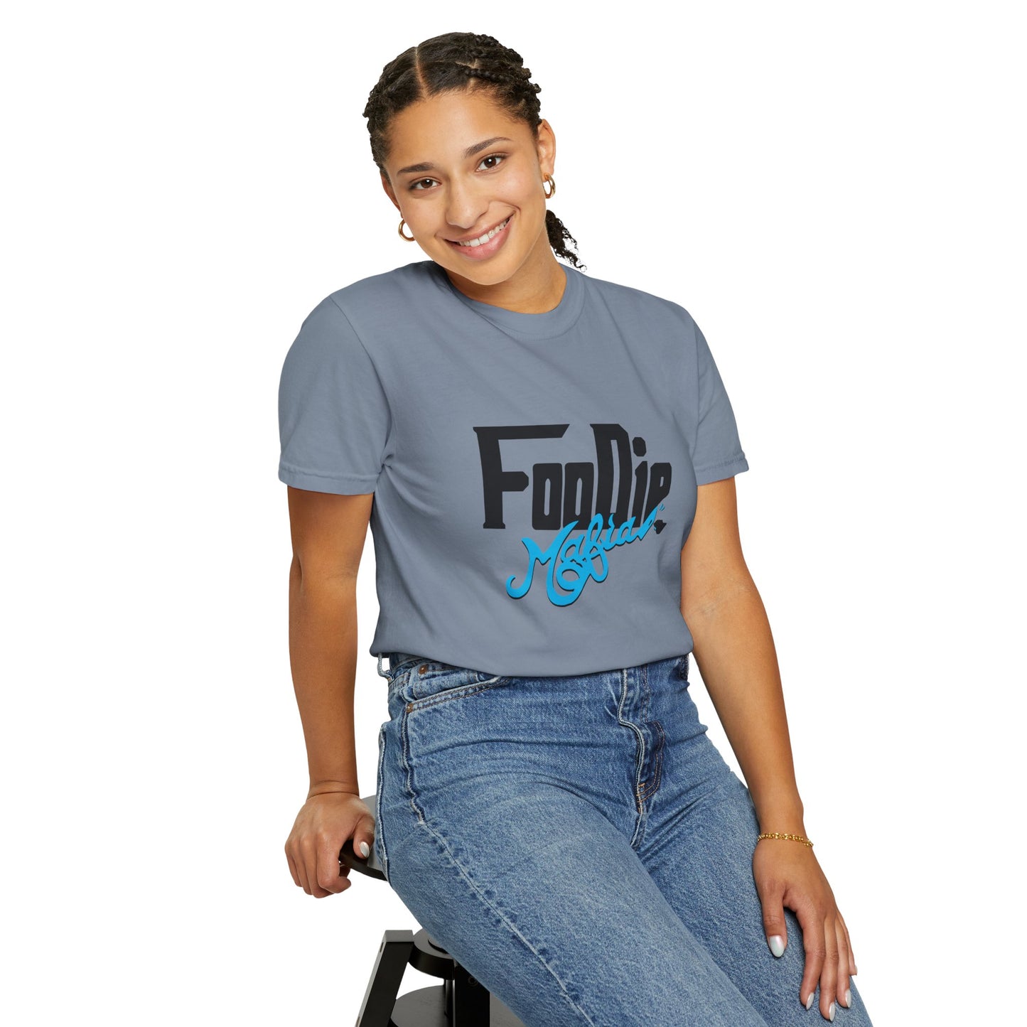 L.O.E.F Foodie Mafia Unisex Tee shirt (Sky Blue)
