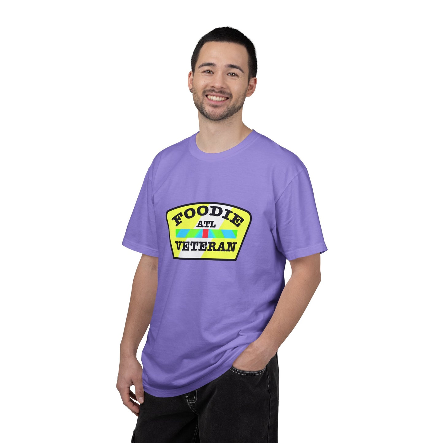 L.O.E.F Foodie Veteran ATL Unisex Tee Shirt (Yellow and Black)