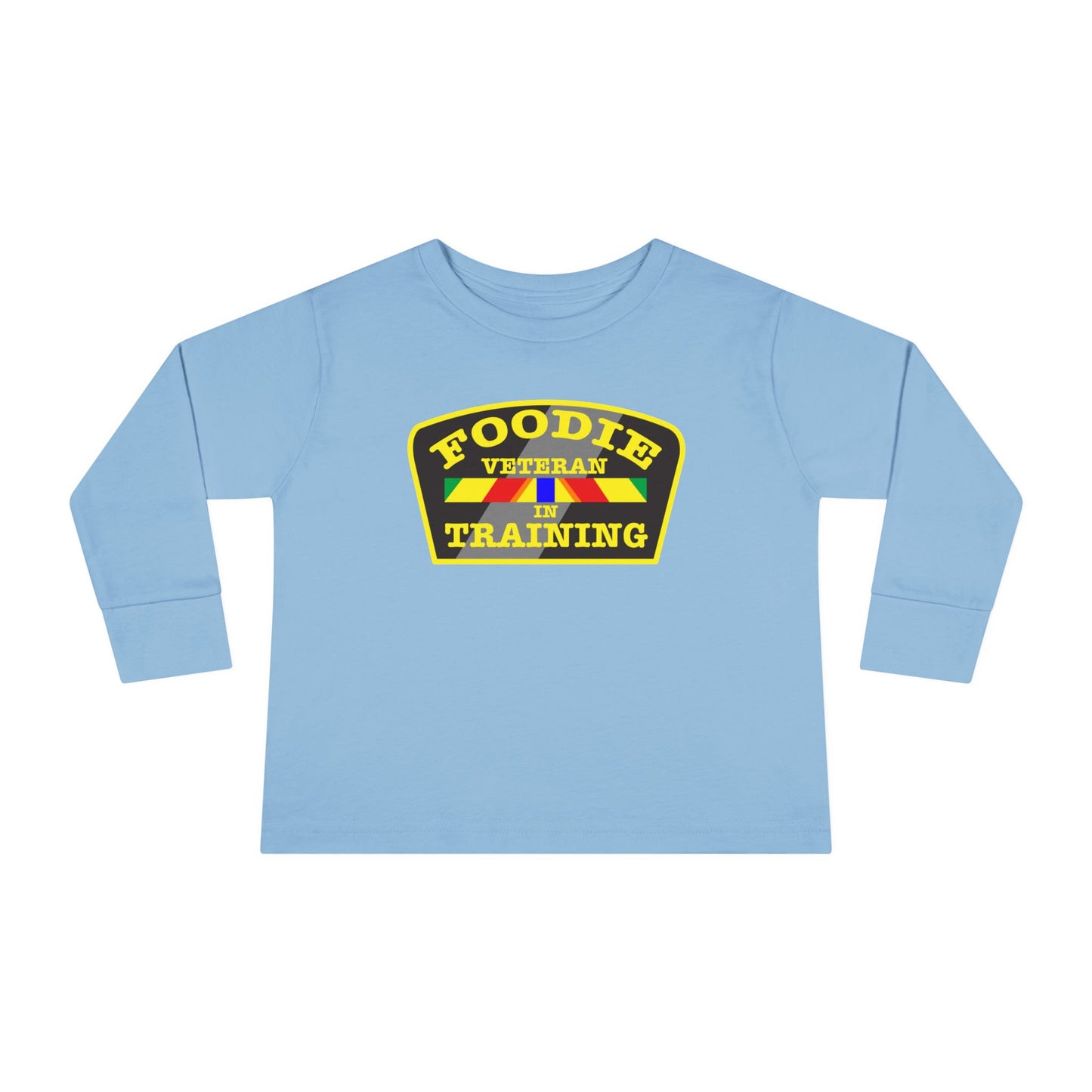 L.O.E.F Foodie Veteran In Training Toddler Long Sleeve Tee (Yellow)