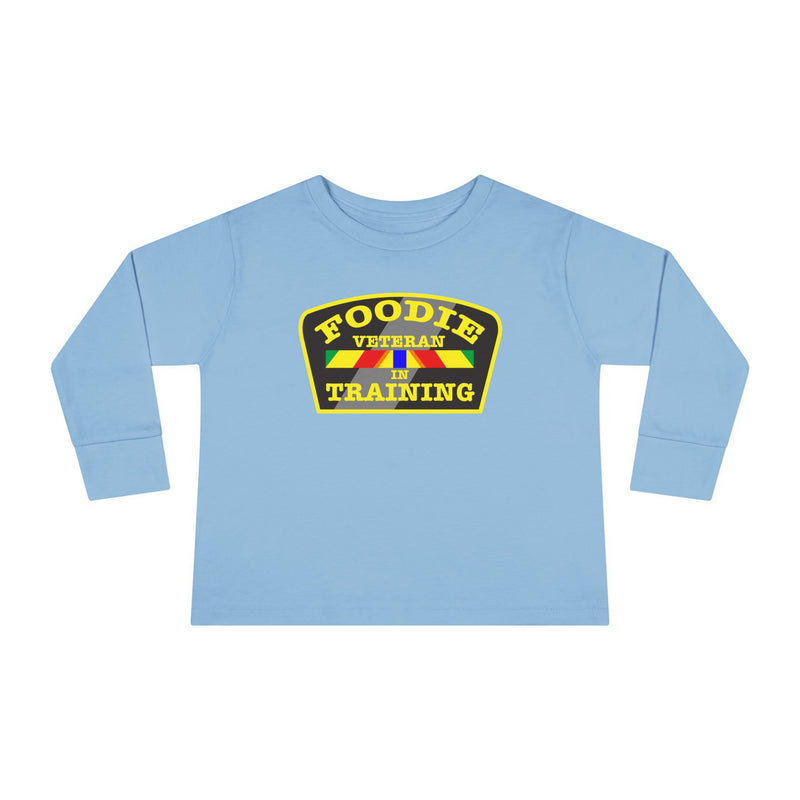L.O.E.F Foodie Veteran In Training Toddler Long Sleeve Tee (Yellow)