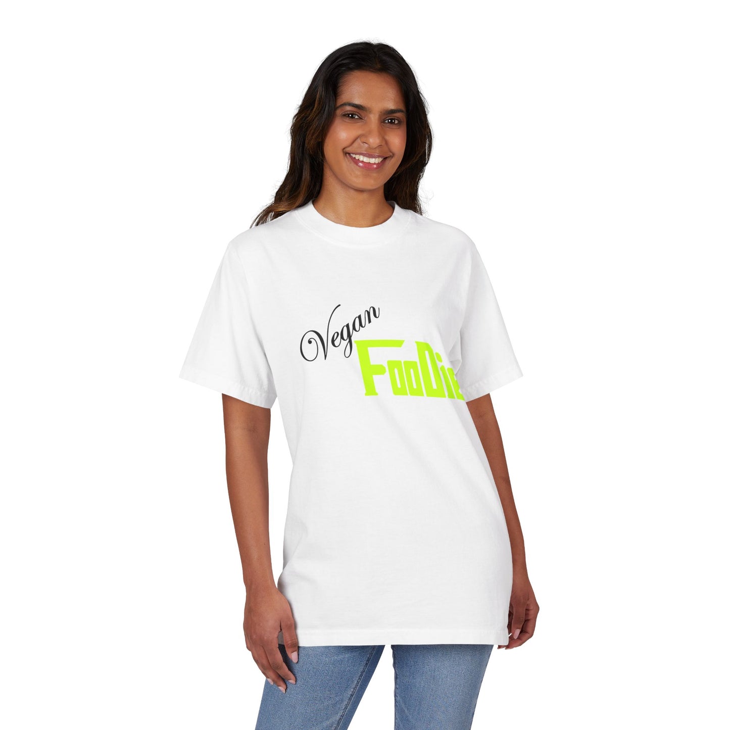 L.O.E.F Unisex Vegan Foodie Tee Shirt (Neon Yellow)