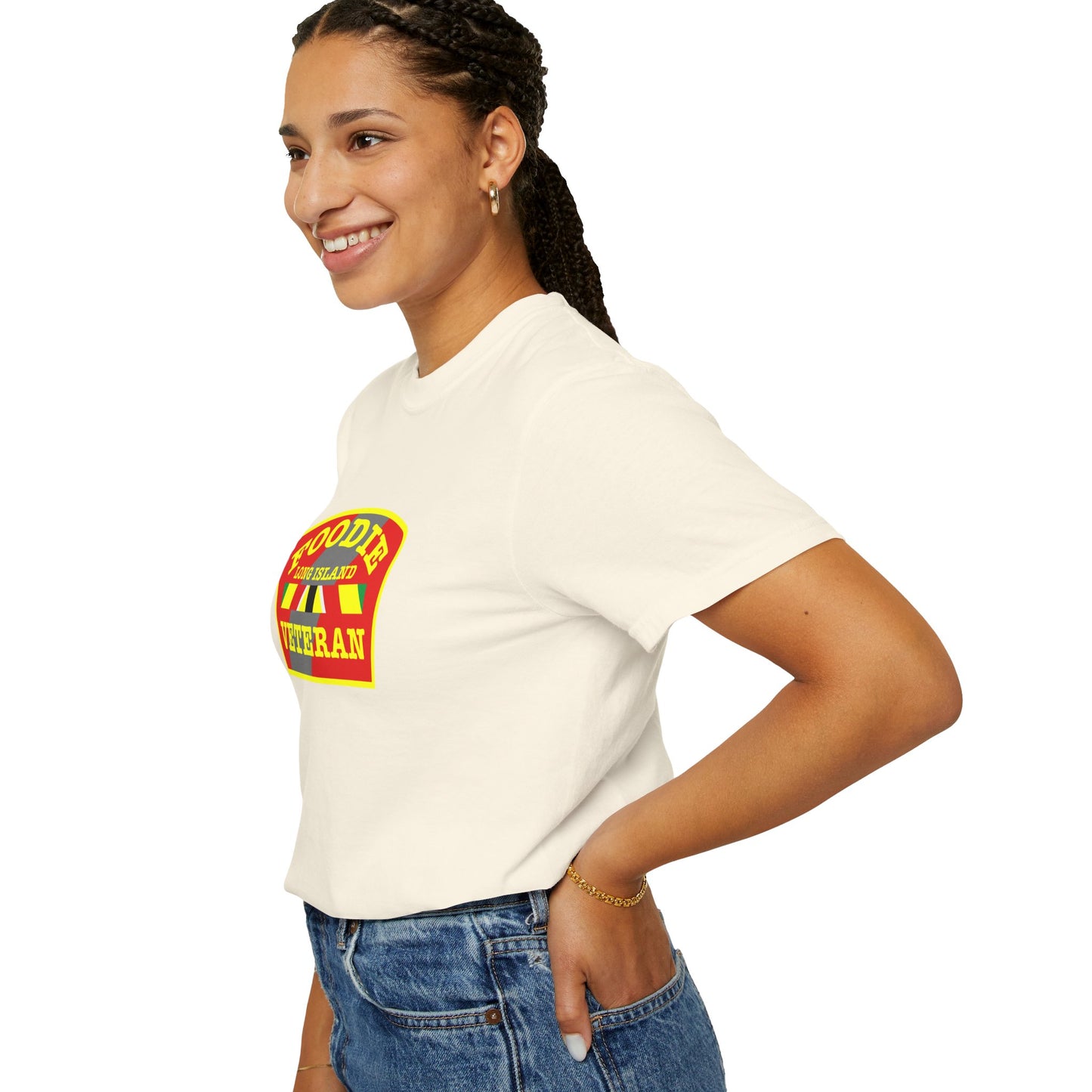 L.O.E.F Foodie Veteran Long Island Unisex Tee Shirt (Yellow)