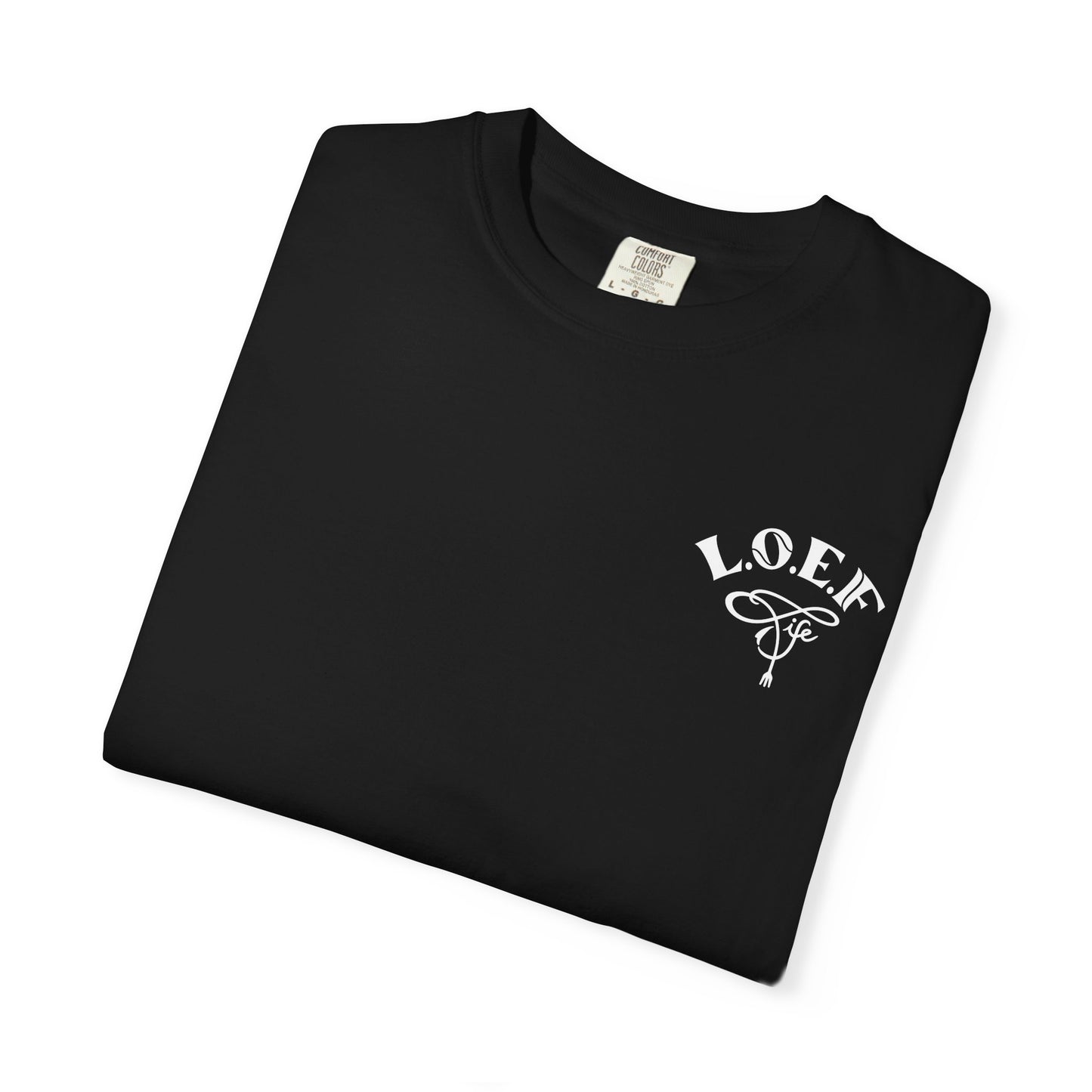 L.O.E.F LIFESTYLE OF EVERYDAY FOODIES Unisex Tee Shirt (White)