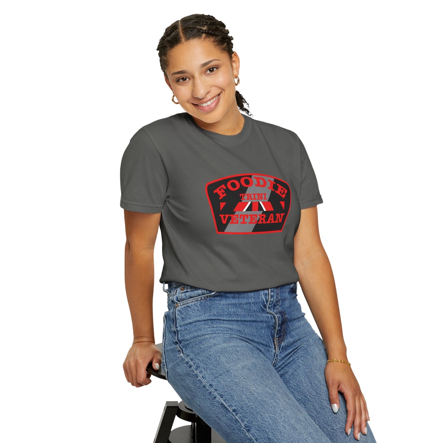L.O.E.F Foodie Veteran TRINI Unisex Tee Shirt (Red)
