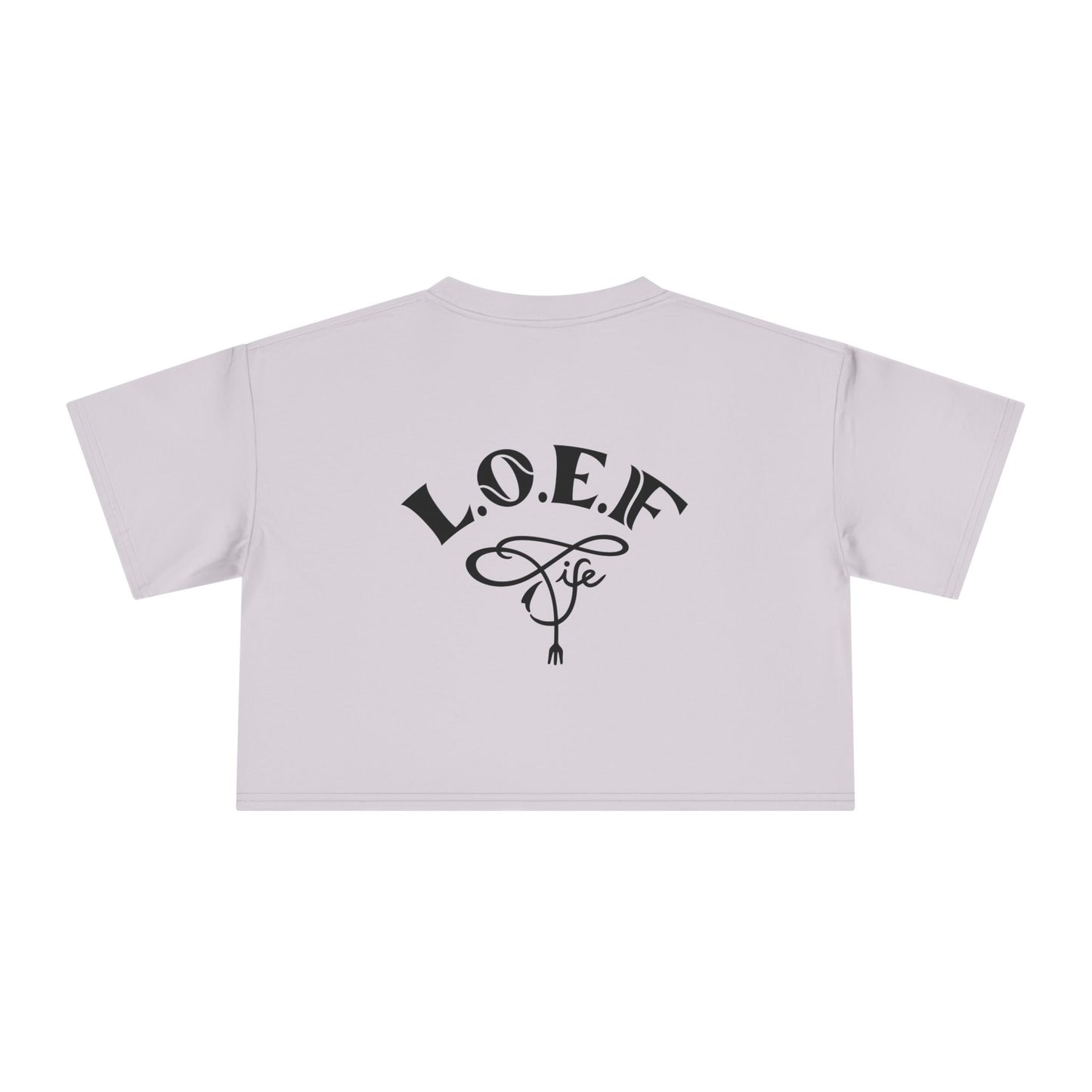 L.O.E.F Foodie 4Life Vegan Crop Top (Violet)