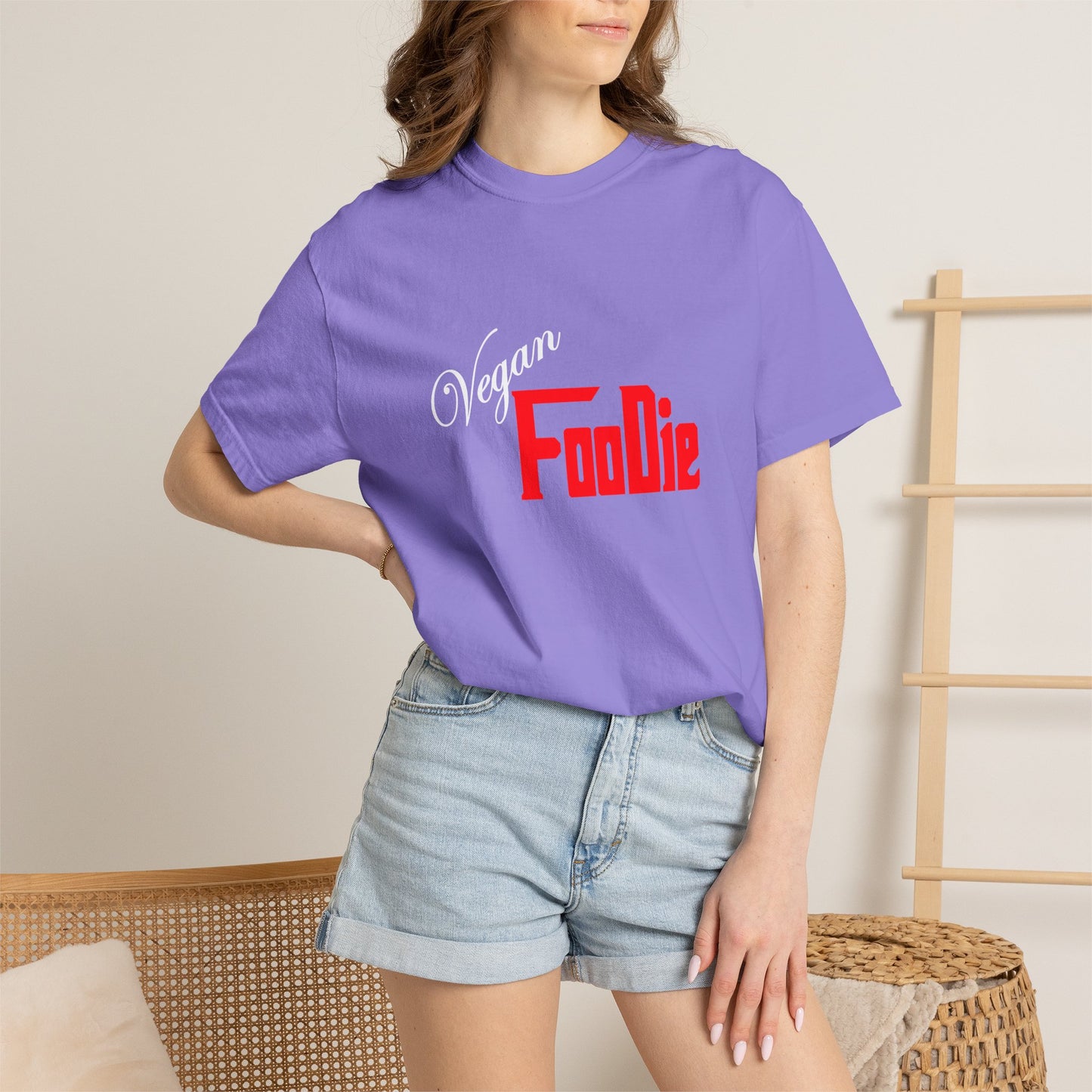 L.O.E.F Unisex Vegan Foodie Tee Shirt (Fiery Red)