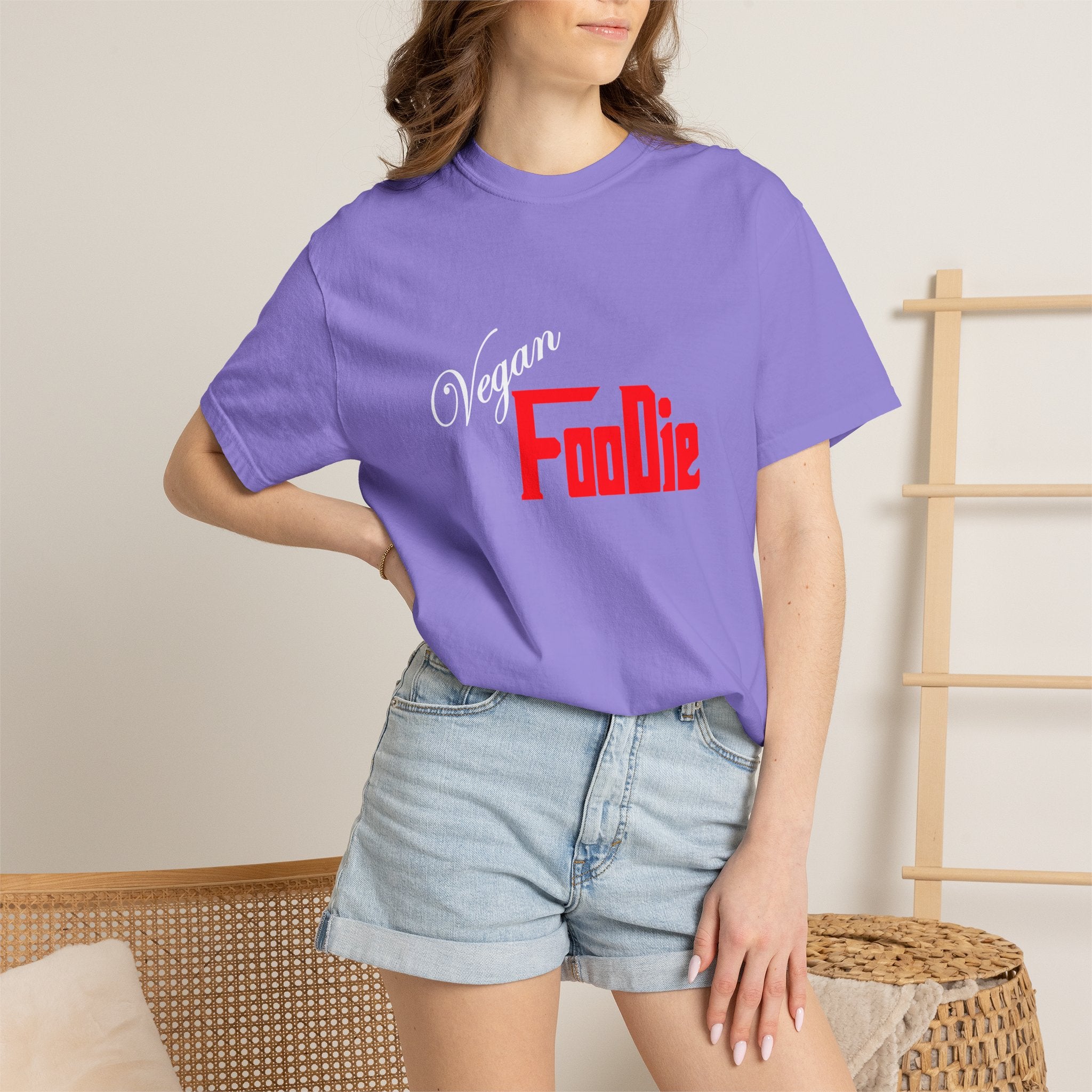 L.O.E.F Unisex Vegan Foodie Tee Shirt (Fiery Red)