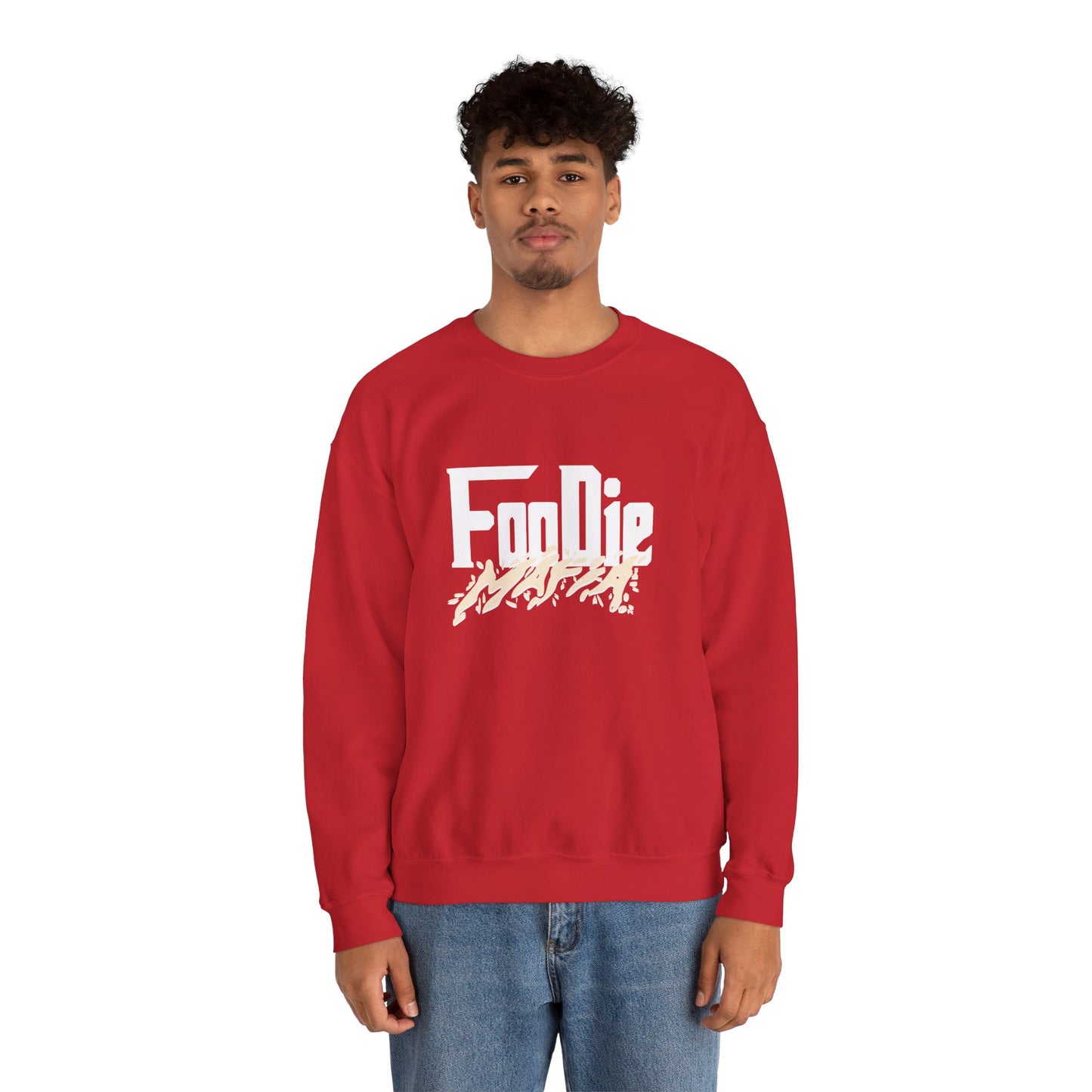 L.O.E.F White Foodie Mafia Unisex Sweatshirt (Cream)