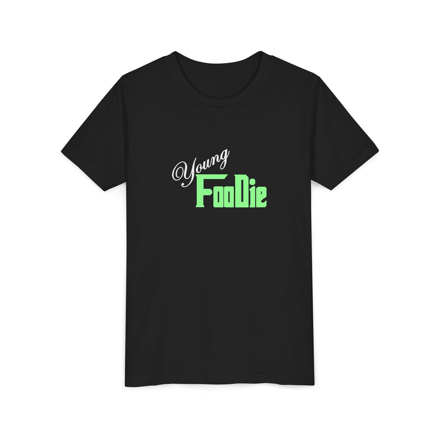L.O.E.F White Young Foodie Youth Short Sleeve Tee (Mint Green)