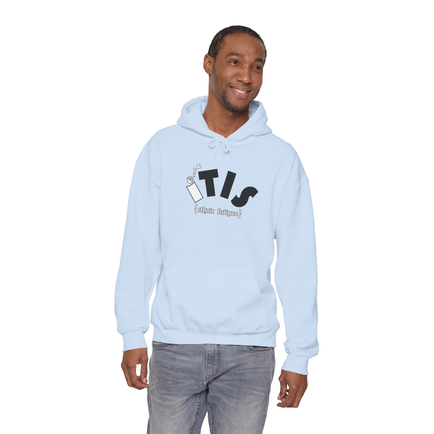 L.O.E.F ITIS Unisex Hooded Sweatshirt (White and Black)