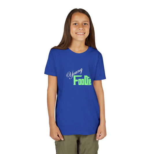 L.O.E.F White Young Foodie Youth Short Sleeve Tee (Mint Green)