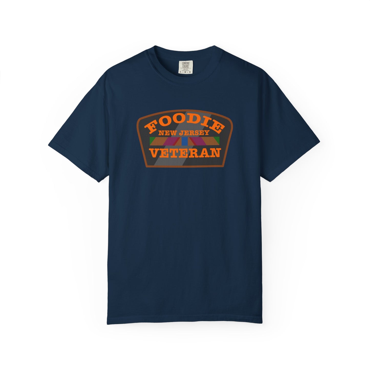 L.O.E.F Foodie Veteran NEW JERSEY Unisex Tee Shirt (Orange)