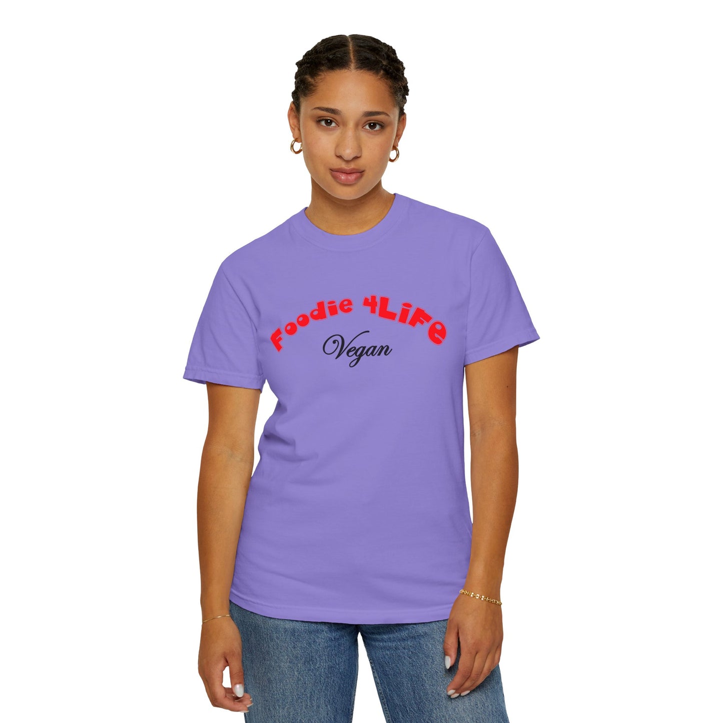 L.O.E.F Foodie 4Life Vegan Unisex Tee Shirt (Fiery Red)