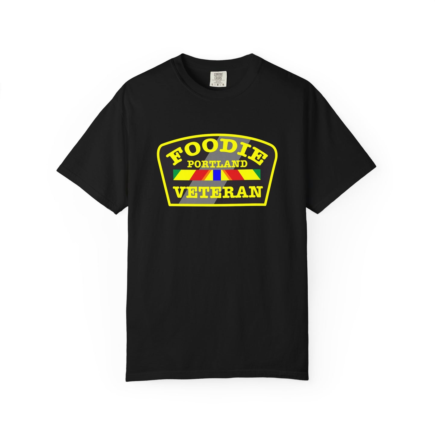 L.O.E.F Foodie Veteran PORTLAND Unisex Tee Shirt (Yellow)