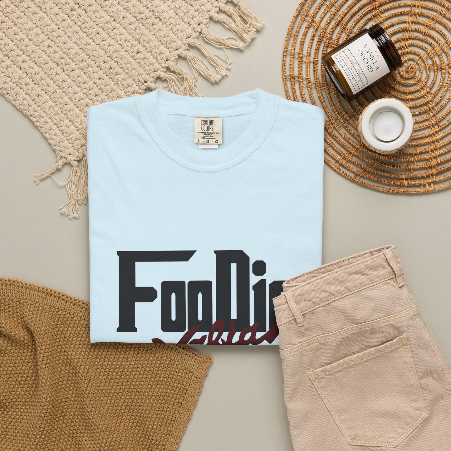 L.O.E.F Foodie Mafia Unisex Tee shirt (Maroon)