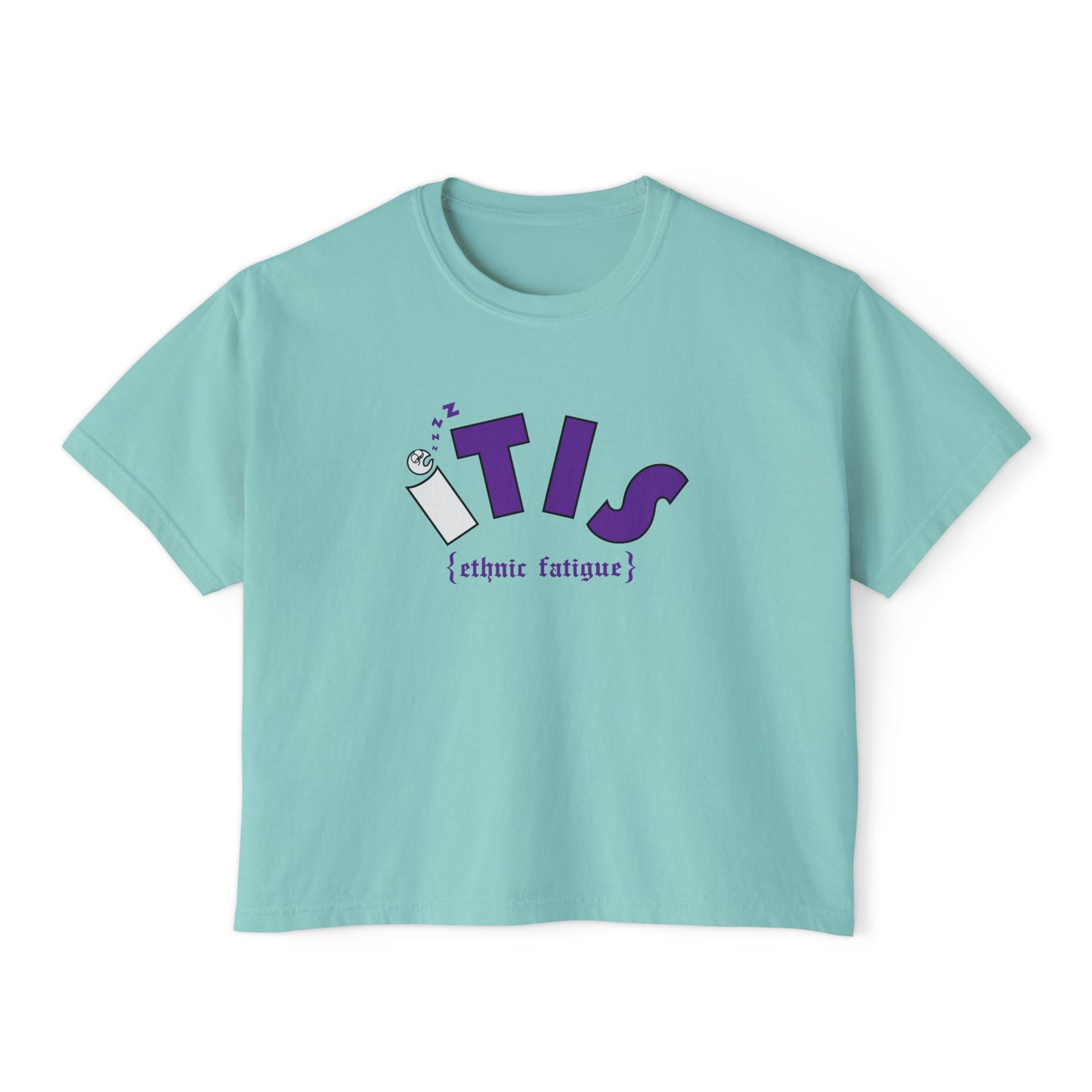 L.O.E.F ITIS Women Boxy Tee (Purple)