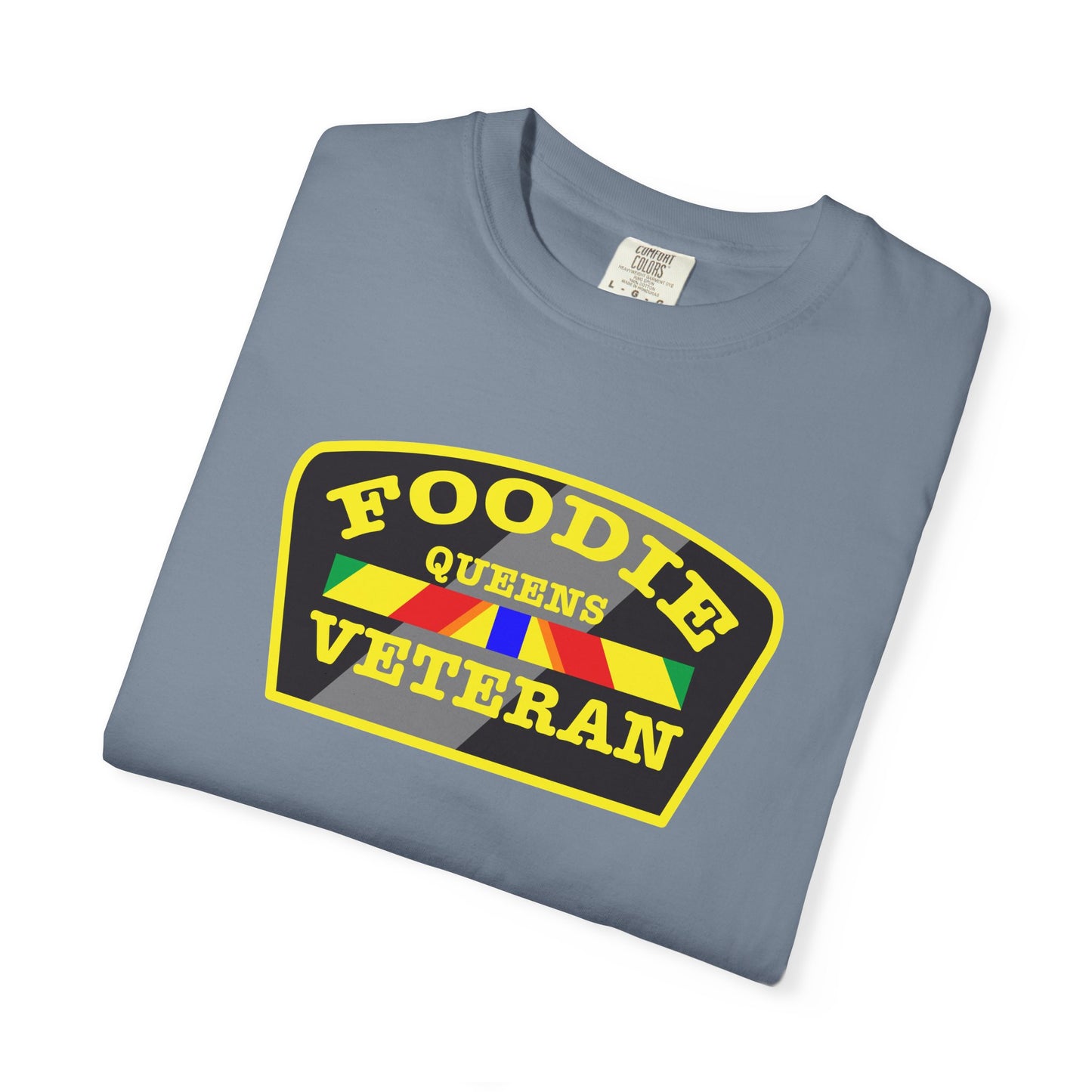 L.O.E.F Foodie Veteran QUEENS Unisex Tee Shirt (Yellow)