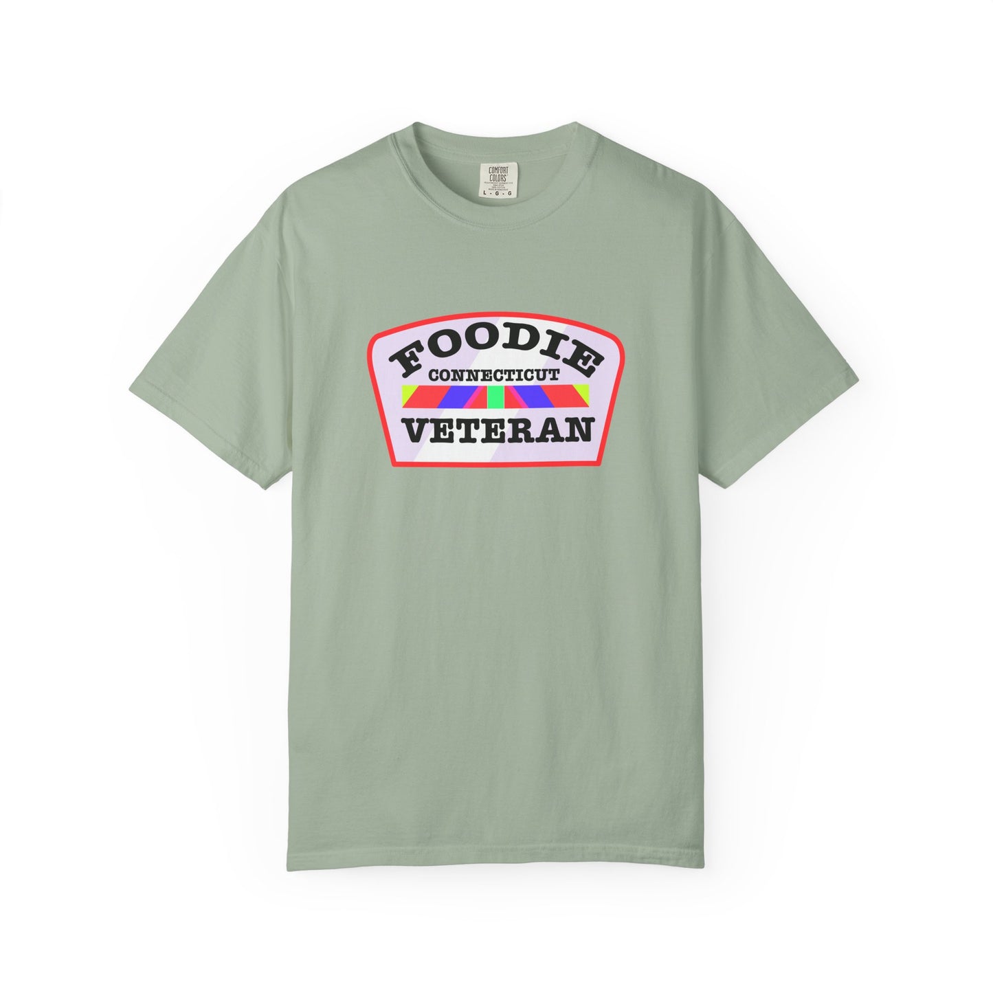 L.O.E.F Foodie Veteran CONNECTICUT Unisex Tee Shirt (Soft Pink)