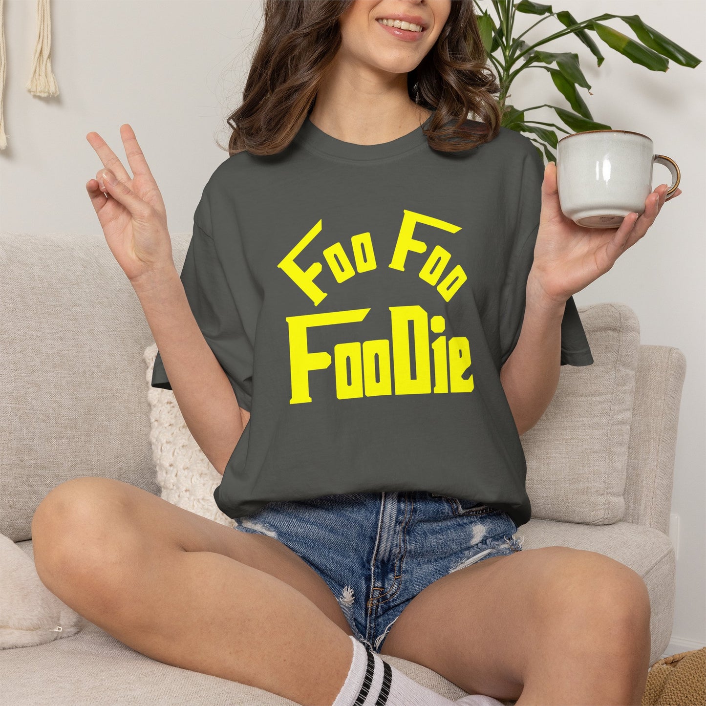 L.O.E.F FOO FOO FOODIE Unisex Tee shirt (Yellow)