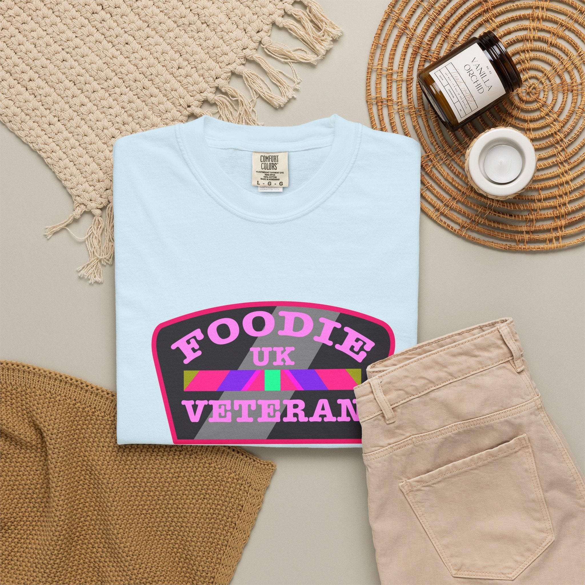 L.O.E.F Foodie Veteran UK Unisex Tee Shirt (Pink)