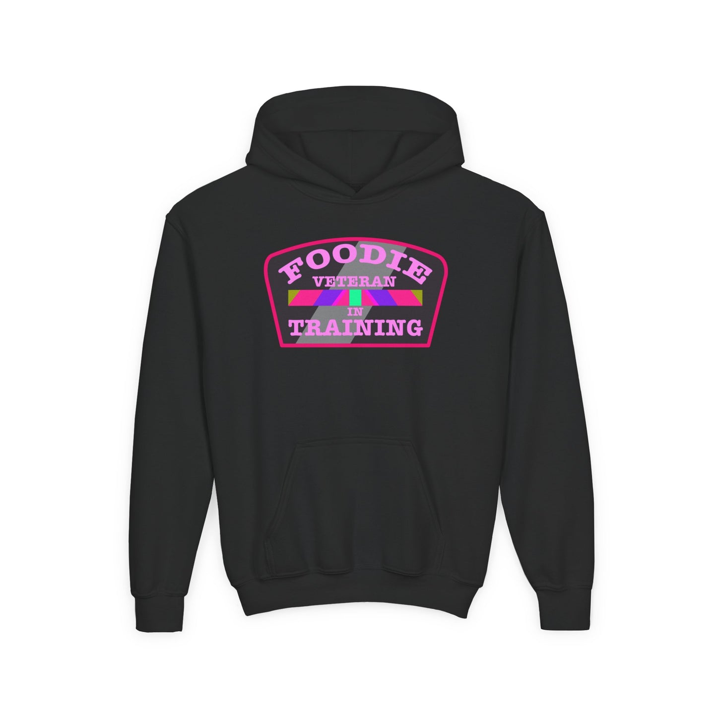 L.O.E.F Foodie Veteran In Training Youth Hoodie (Pink)