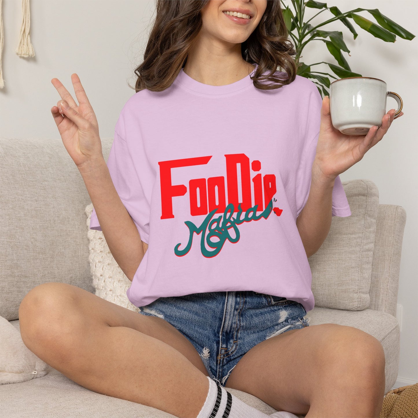 L.O.E.F Red Foodie Mafia Unisex Tee Shirt (Teal)