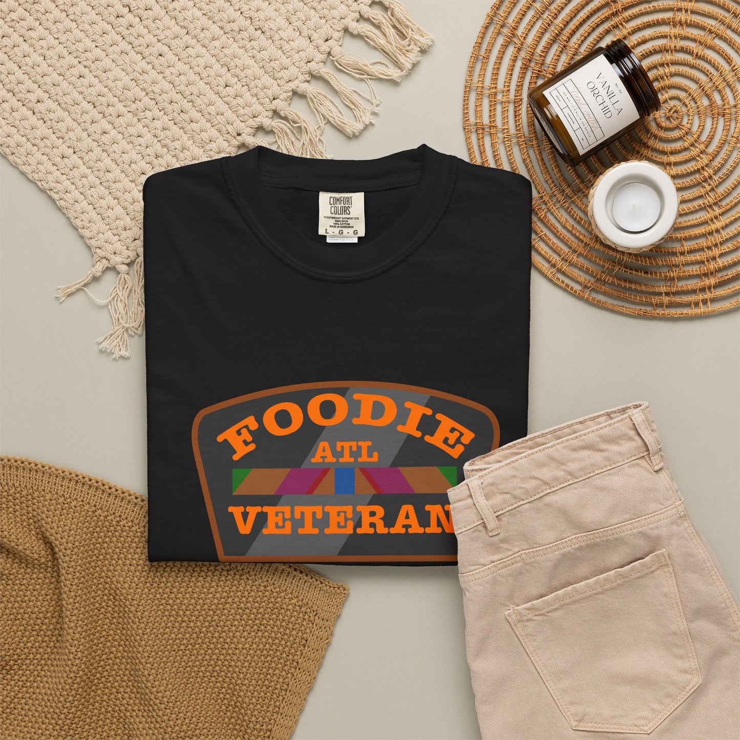 L.O.E.F Foodie Veteran ATL Unisex Tee Shirt (Orange)