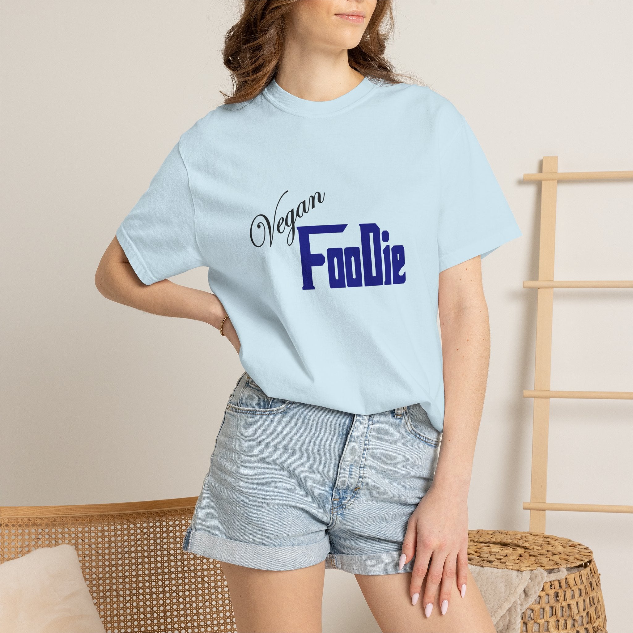 L.O.E.F Unisex Vegan Foodie Tee Shirt (Dark Blue)