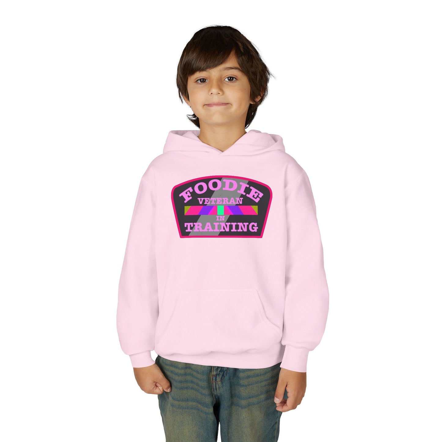 L.O.E.F Foodie Veteran In Training Youth Hoodie (Pink)