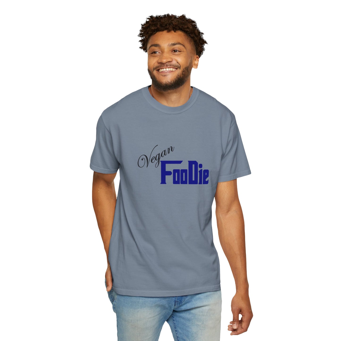 L.O.E.F Unisex Vegan Foodie Tee Shirt (Dark Blue)