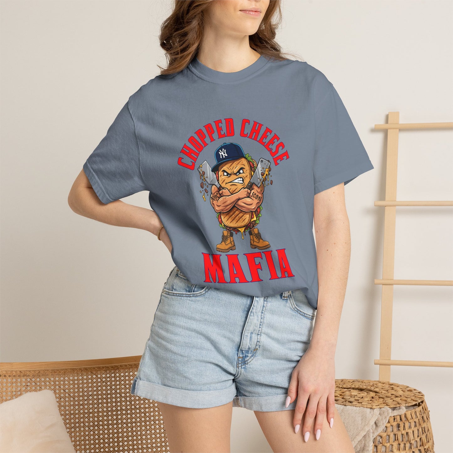 L.O.E.F Mafia Chopped Cheese Unisex Tee Shirt (Red)
