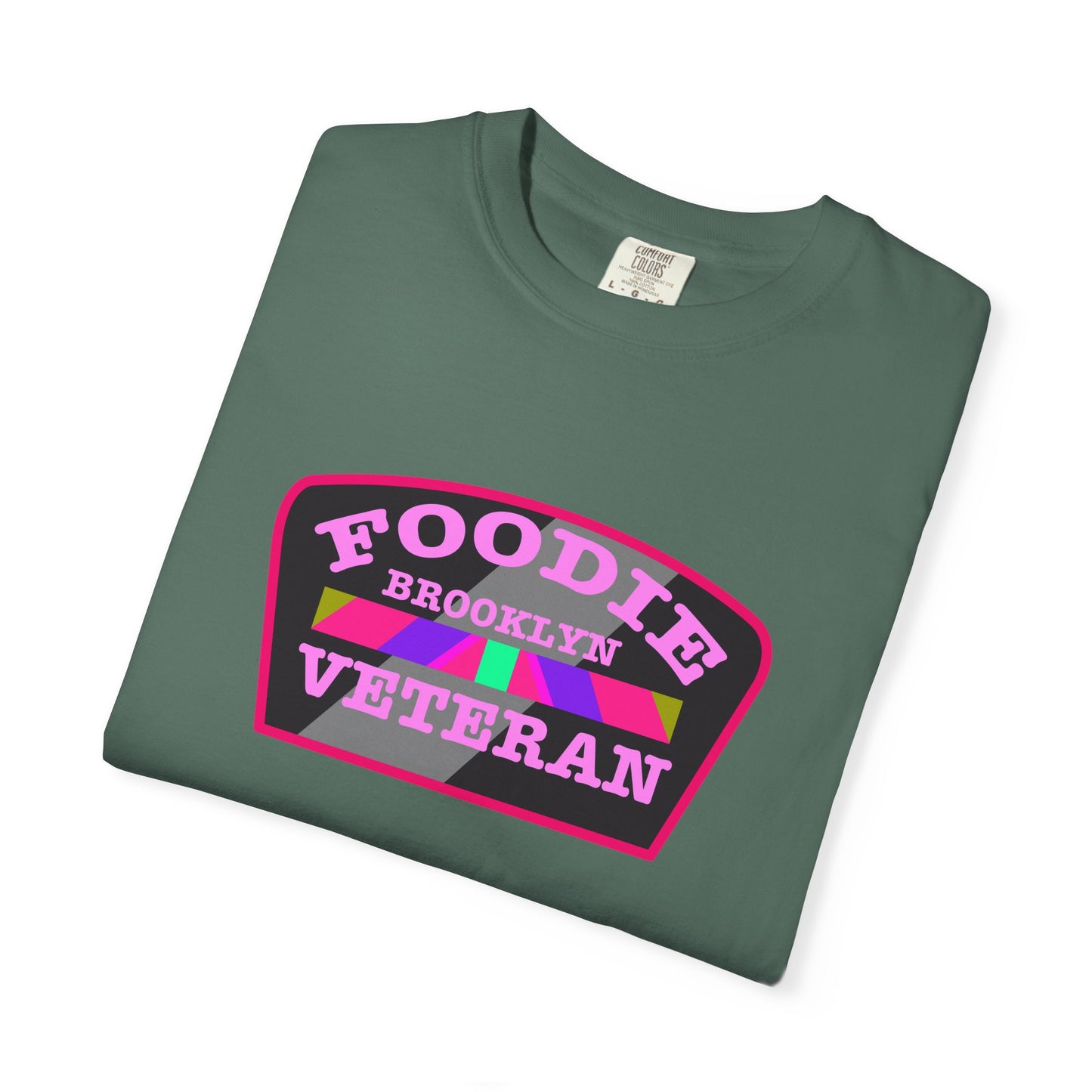 L.O.E.F Foodie Veteran BROOKLYN Unisex Tee Shirt (Pink)