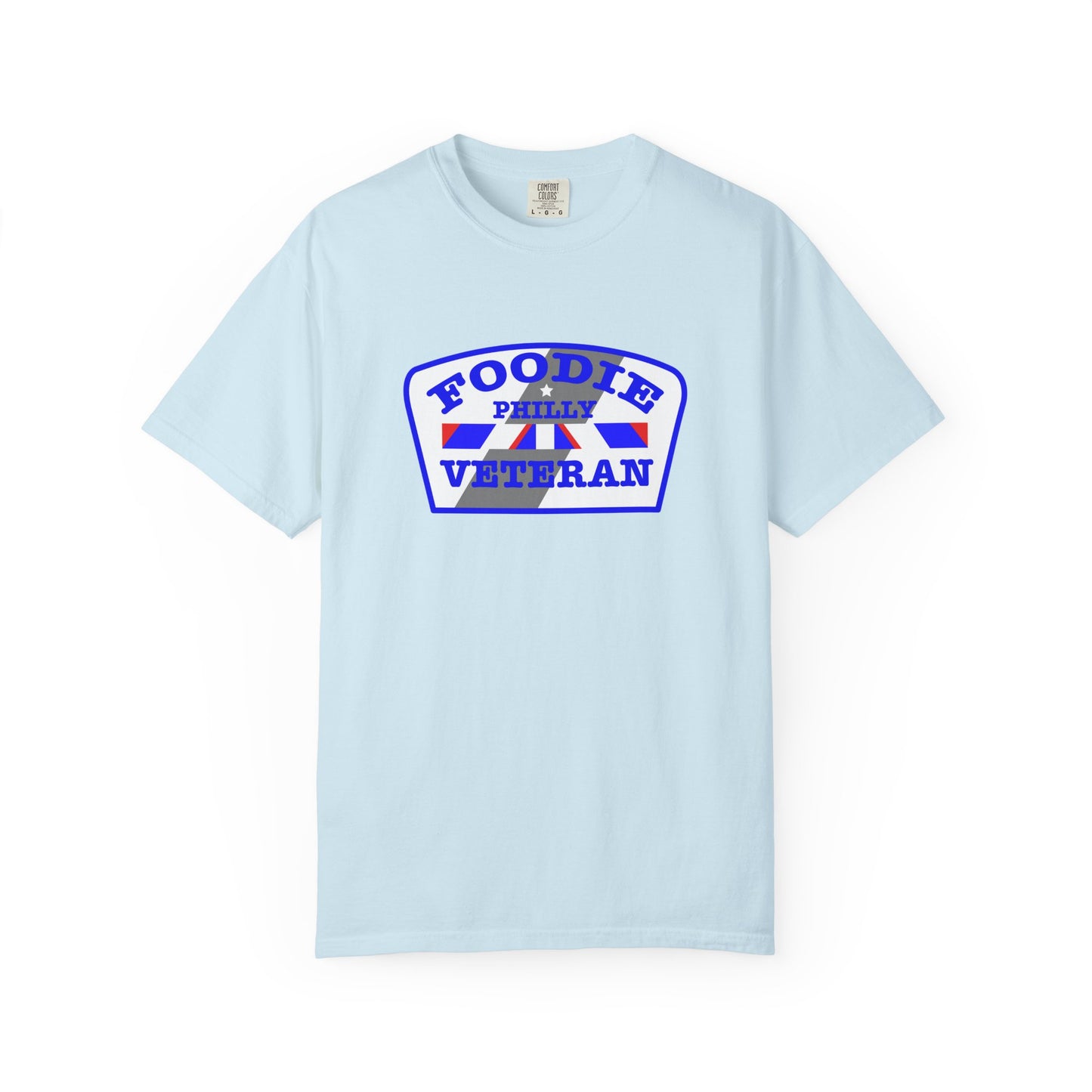 L.O.E.F Foodie Veteran PHILLY Unisex Tee Shirt (Blue)