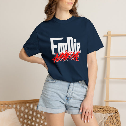L.O.E.F White Foodie Mafia Unisex Tee shirt (Candy Apple Red)