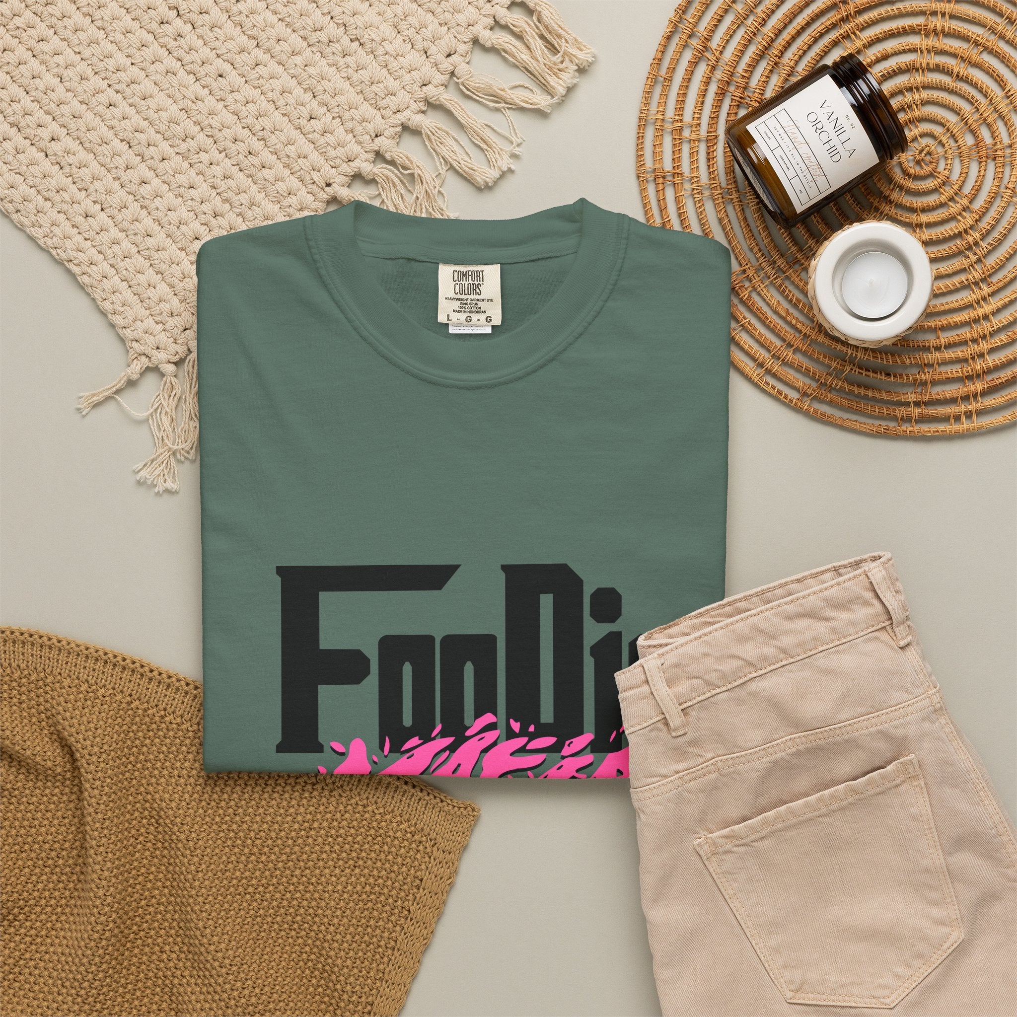 L.O.E.F Foodie Mafia Tee Shirt (Hot Pink)