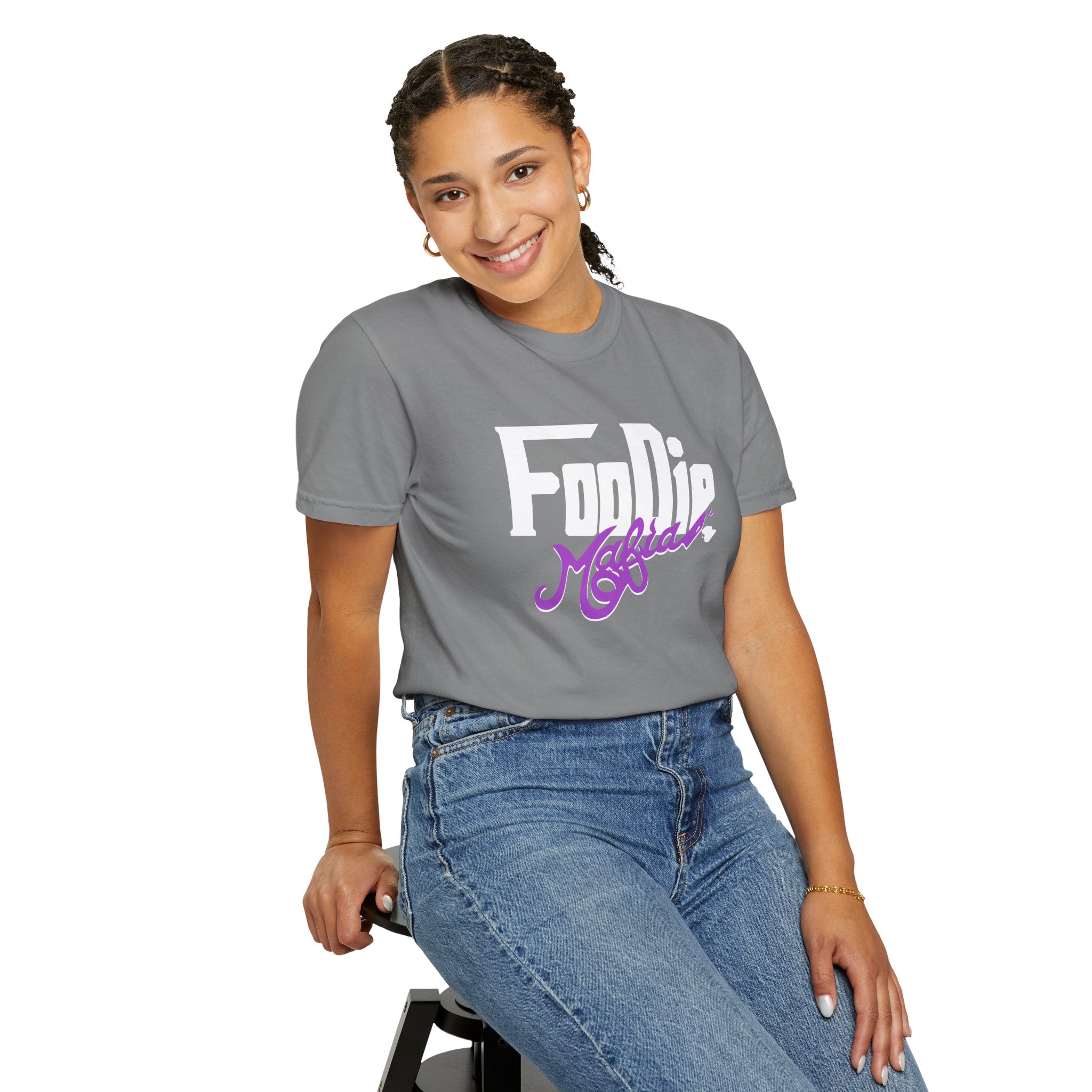 L.O.E.F Foodie Mafia Unisex Tee Shirt  (Purple)
