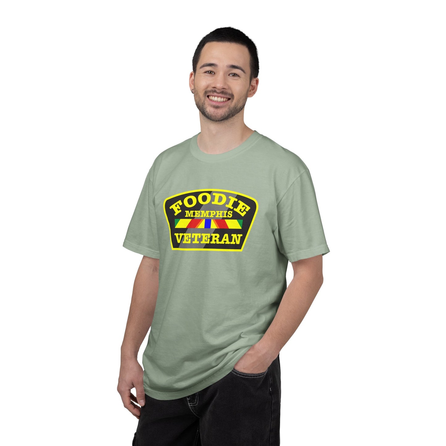 L.O.E.F Foodie Veteran MEMPHIS Unisex Tee Shirt (Yellow)