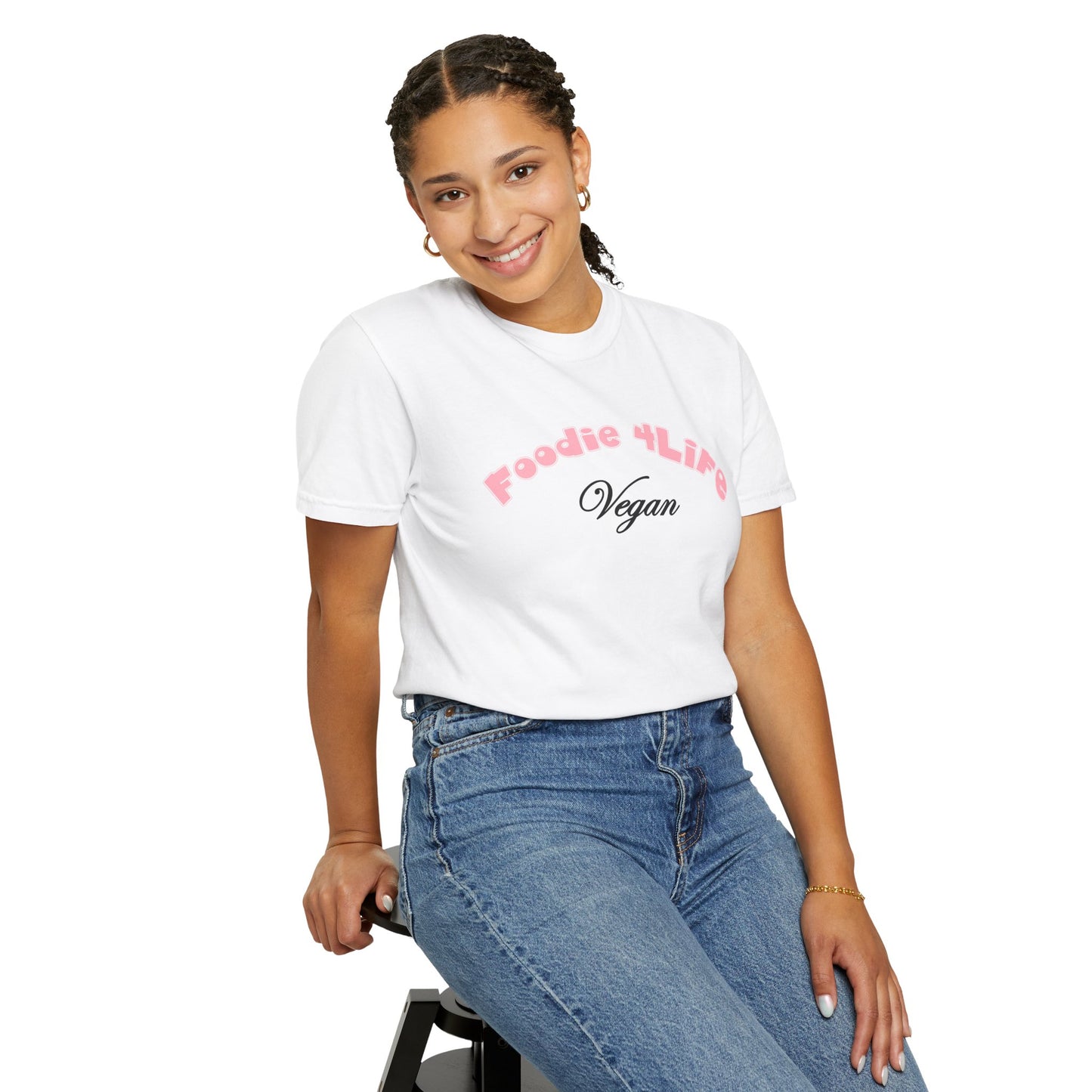 L.O.E.F Foodie 4Life Vegan Unisex Tee Shirt (Soft Pink)