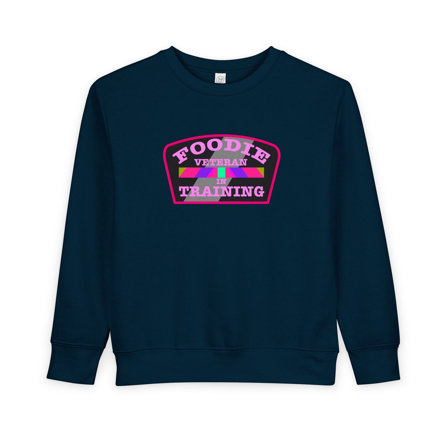 L.O.E.F Foodie Veteran In Training Toddler Sweatshirt (Pink)