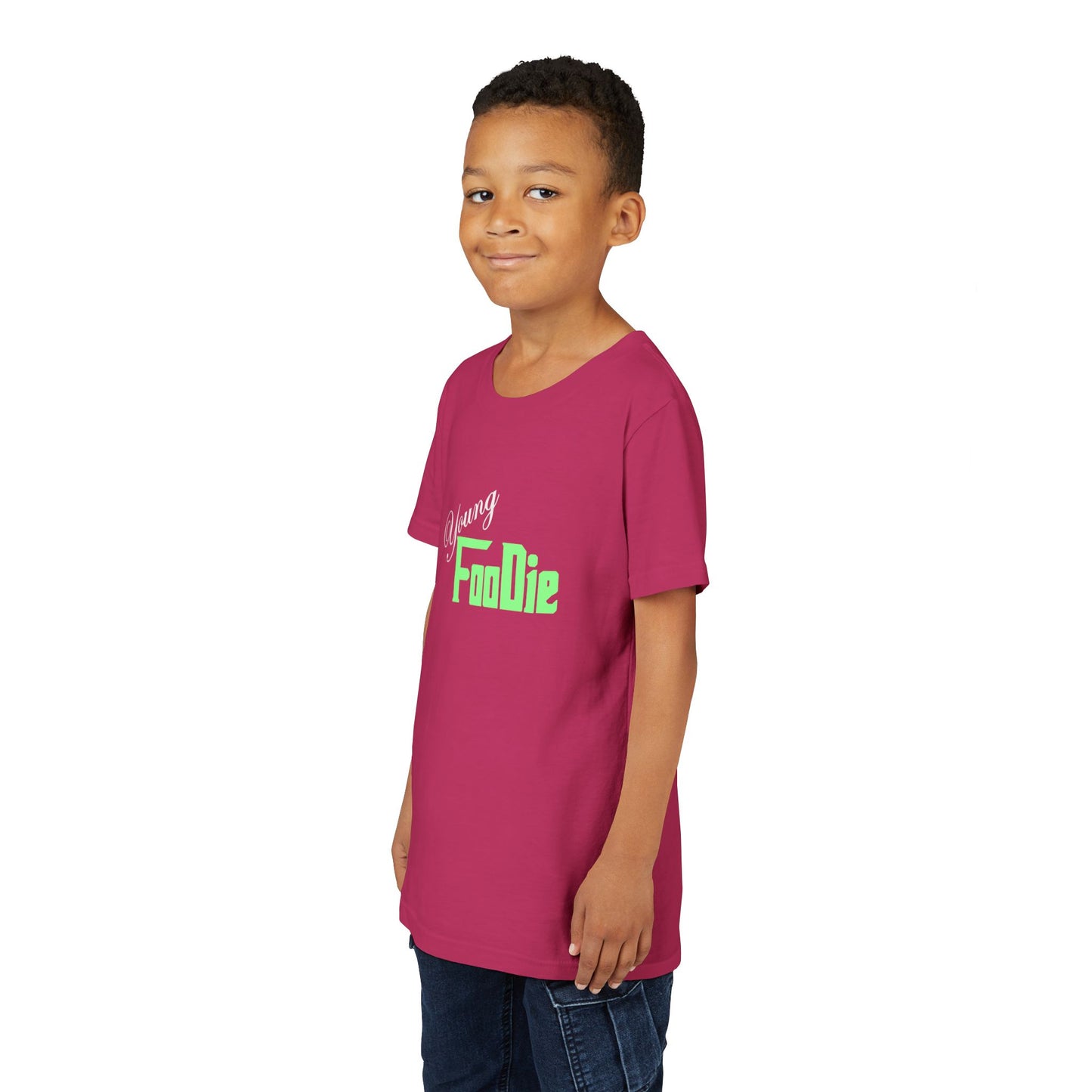 L.O.E.F White Young Foodie Youth Short Sleeve Tee (Mint Green)