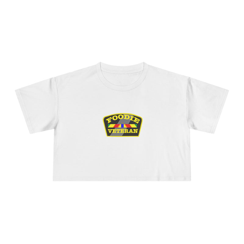 L.O.E.F Foodie Veteran Women's Crop Tee