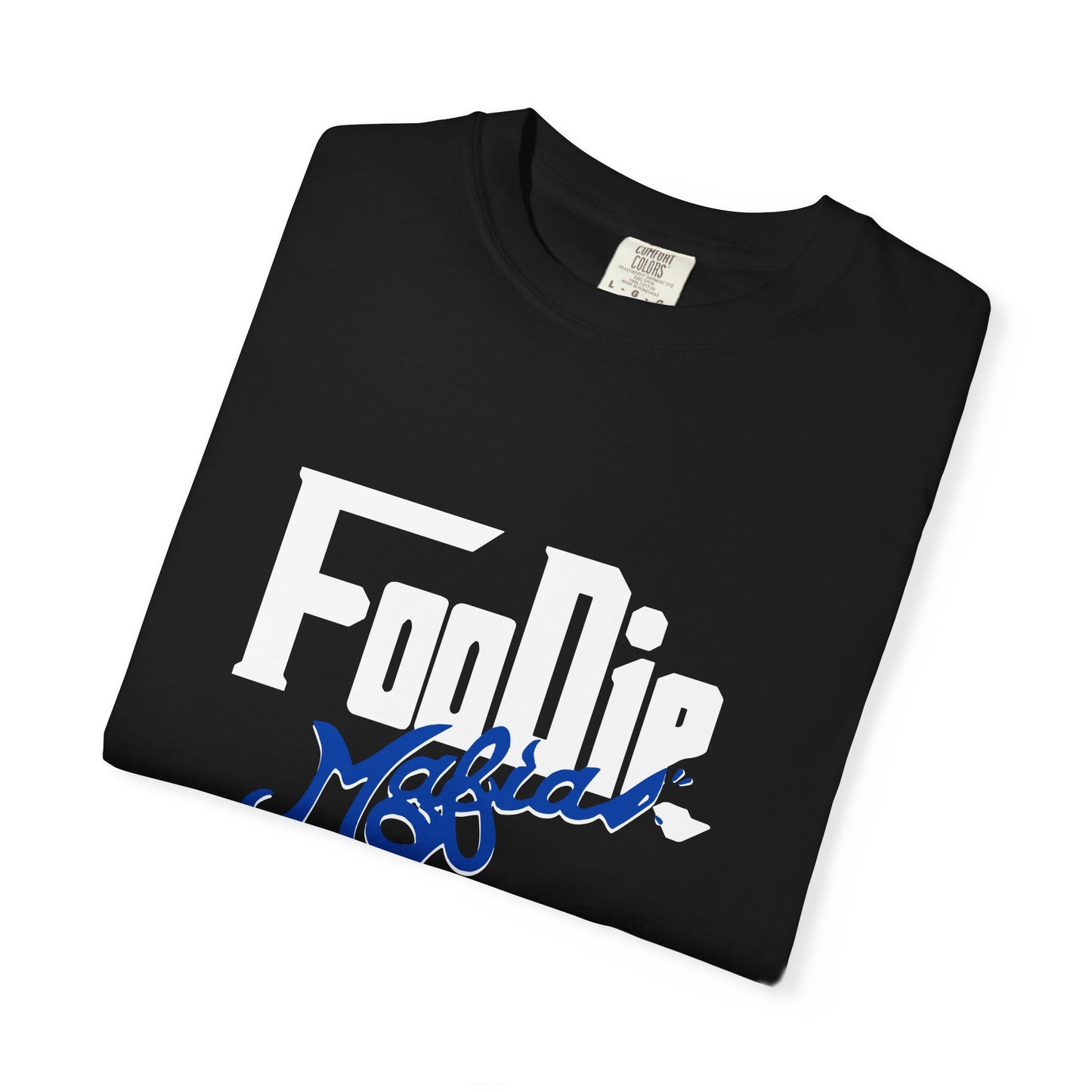 L.O.E.F White Foodie Mafia Unisex Tee shirt (Dark Blue)