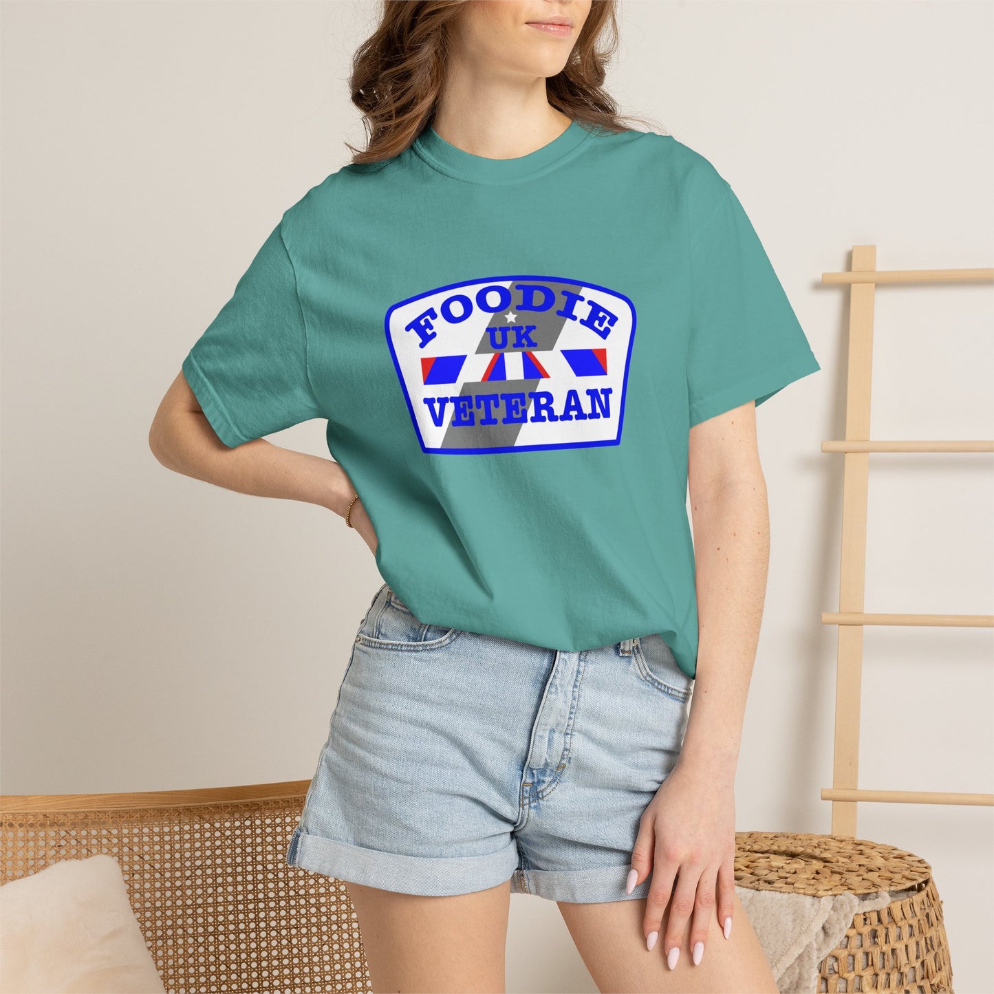 L.O.E.F Foodie Veteran UK Unisex Tee Shirt (Blue)